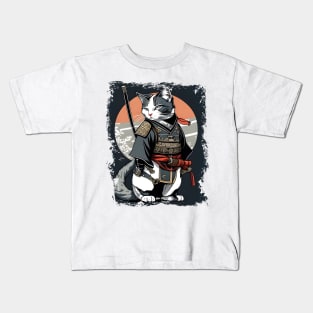 Japanese Cat Samurai Katana Catana - Cat lover Kids T-Shirt